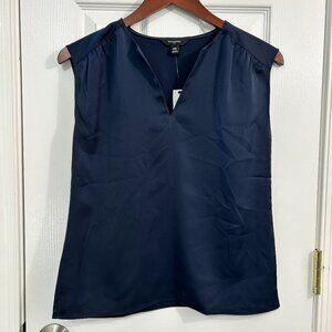 Banana Republic PLEATED SILK V-NECK TANK